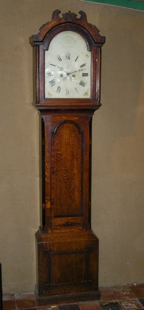 Early 19th Cent Oak 8 Day Longcase Clock